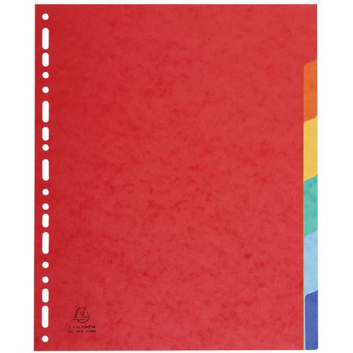 Intercalaires Carte Lustrée 400g 6 Positions - A4 Max