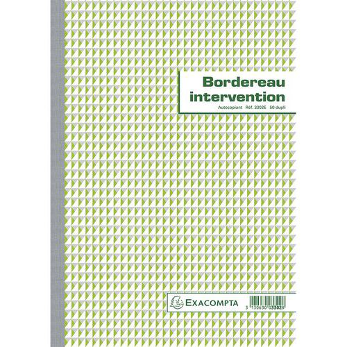 Rapports D'intervention 297x21cm 50 Feuil. Autocop. Dupli