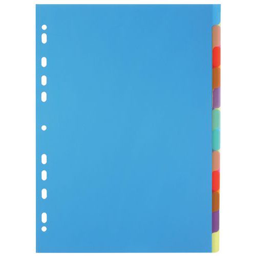 Intercalaires Pp Translucide 12 Positions Chromaline - A4