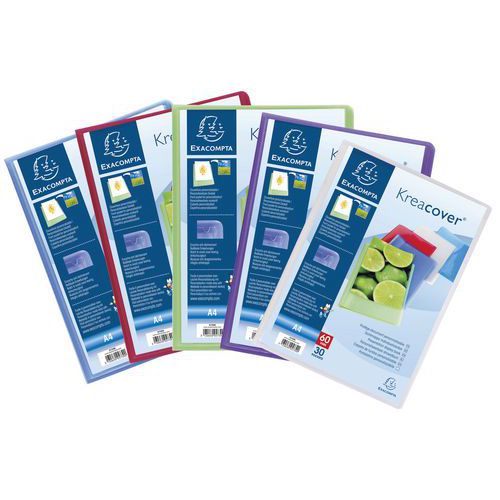 Protège-doc. Pp Kreacover 200 Vues A4 Col. Assort