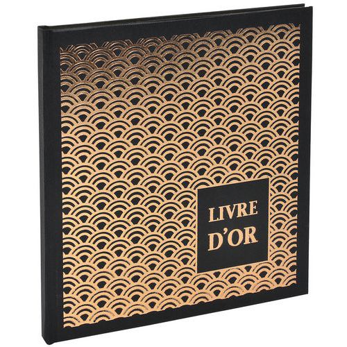 Livre D'or 140 Pages 21x19cm Palmyre Noir Arc De Cercle