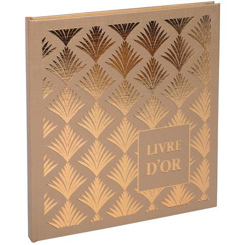 Livre D'or 140 Pages Tranche Or 21x19cm Palmyre Palmier