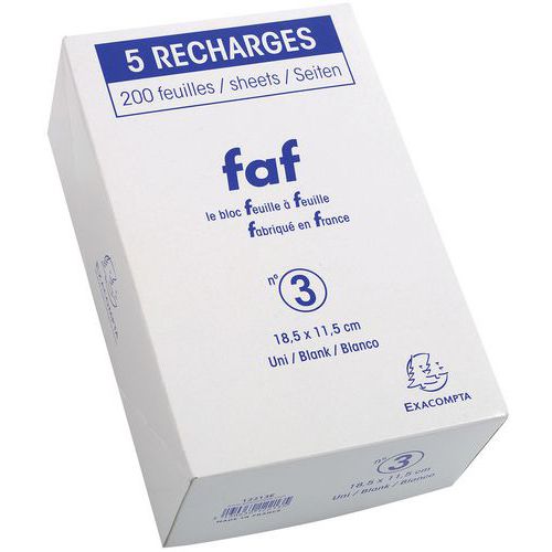 Boîte De 5 Recharges Faf 185x115 Cm NÂ° 3 Uni