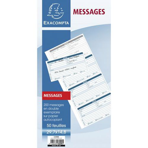 Carnet Broché 297x148cm Messages Téléphones (4 à La Page)