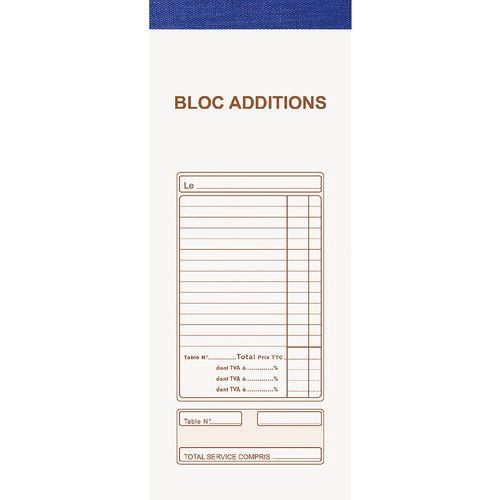Bloc Addition 50 feuillets autocopiants en dupli Bloc Addition 50 feuillets autocopiants en dupli