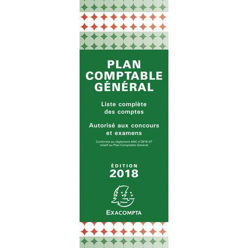 Plan comptable général accordéon 19x7,5cm Plan comptable général accordéon 19x7,5cm