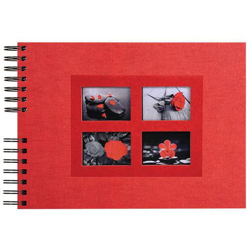 Album Photos à Spirales 50 Pges Noires Passion 32x22cm Rouge