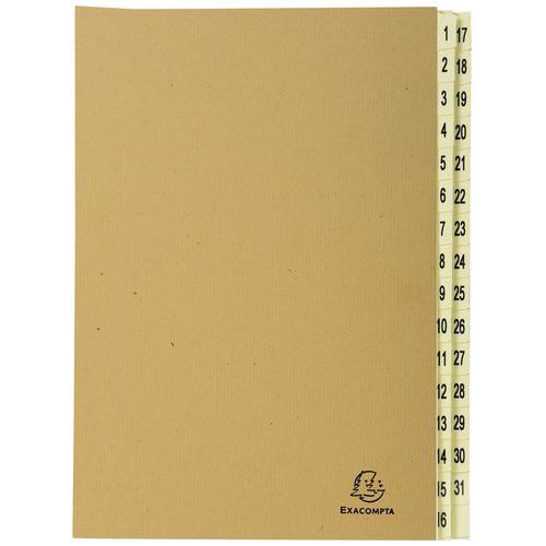Trieur Rigide 31 Compart. De 1 à 31 Forever Kraft A4 Brun