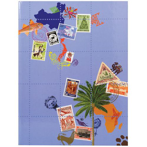 Album à Timbres 16 Pges Noir 165x225cm Visuels Assort