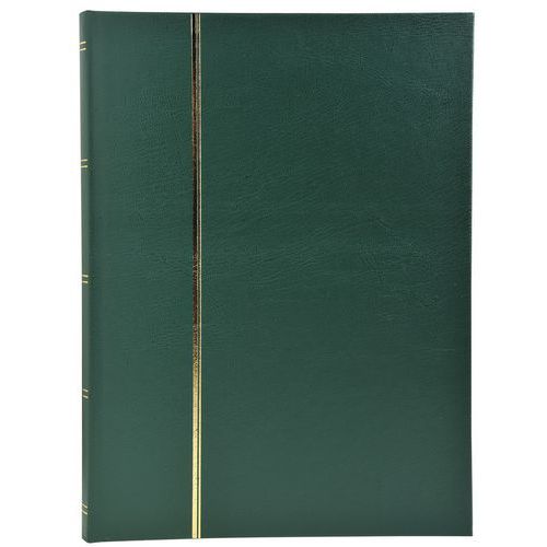 Album De Timbres Simili-cuir 48 Pges Noires 225x305cm Vert