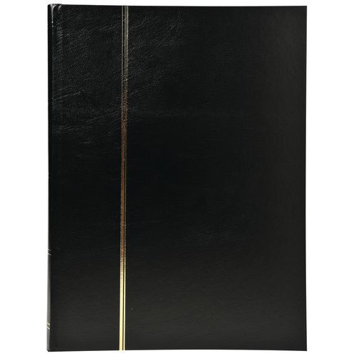 Album De Timbres Simili-cuir 64 Pges Noires 225x305cm Noir
