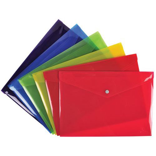 Pochette Pression Iderama En Pp 33x23 Cm Couleurs Assorties