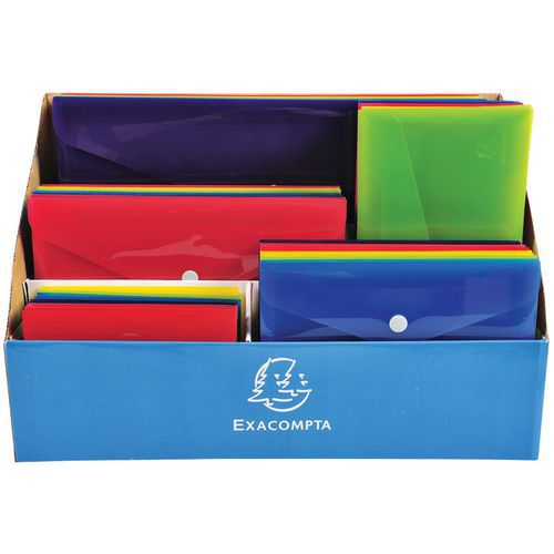 Présentoir De 60 Pochettes Pression Iderama Pp Col. Assort.