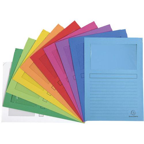 Paquet De 100 Chem. à Fenêtre Forever 22x31cm Col. Assort.