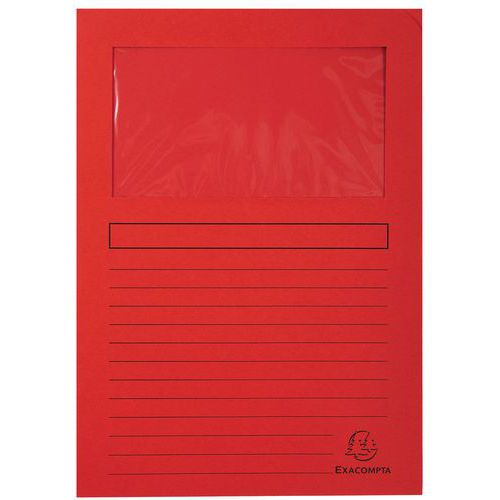 Paquet De 100 Chemises à Fenêtre Forever - 22x31 Cm - Rouge