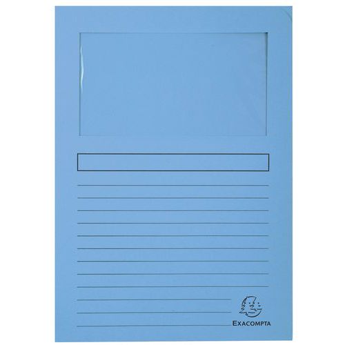 Paquet De 100 Chemises à Fenêtre Forever 22x31 Cm Bleu Clair