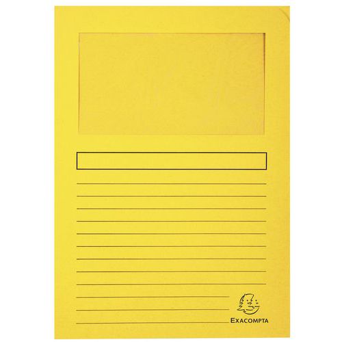 Paquet De 100 Chemises à Fenêtre Forever - 22x31 Cm - Jaune