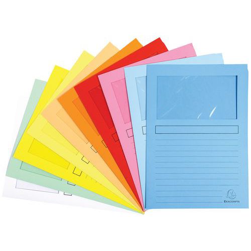 Paquet De 10 Chemises à Fenêtre Super 160 Gr/m2 Col. Assort.