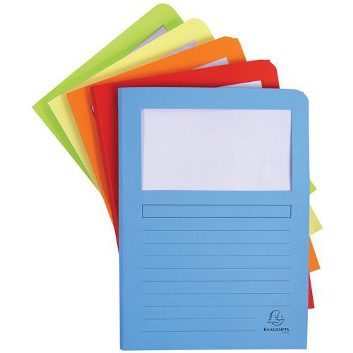 Paquet De 50 Chemises à Fenêtre Super 160 Gr/m2 Col. Assort.