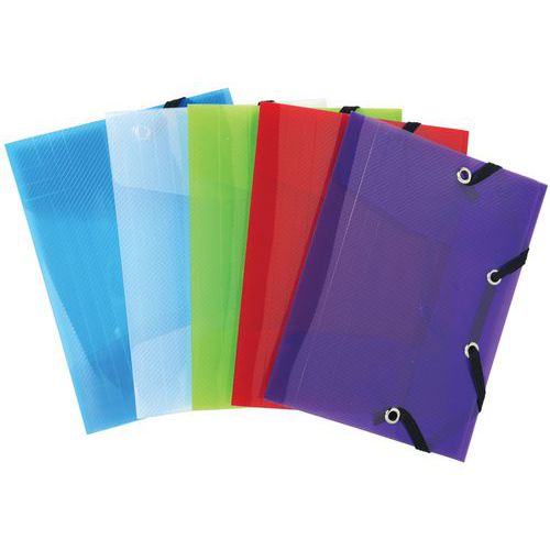 Chemise à élastique 3 rabats Polypro Crystal Colour pocket Chemise à élastique 3 rabats Polypro Crystal Colour pocket