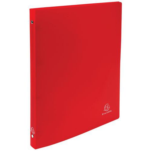 Classeur 4 Anneaux 15 Mm Polypropylène Opaque - A4 - Rouge