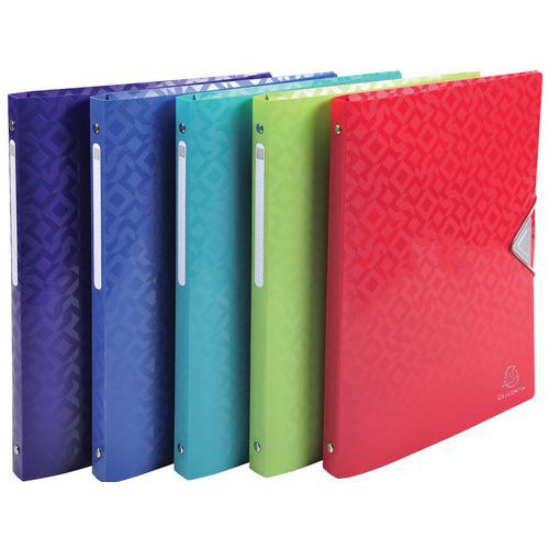 Class. Souple Pp 5/10e 4 Anneaux 15mm Offix A4 Col. Assort.