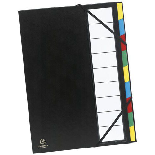 Trieur Rigide Ordonator Dos Extens. 9 Compart. Col. Assort.