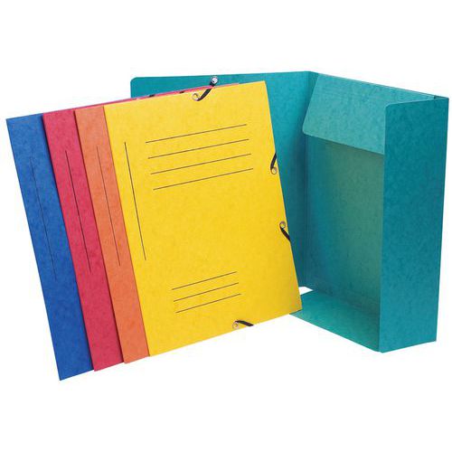 Chem. à lastiq Imprimée 3 Rab. Cte Lustr. A4 Col. Assort