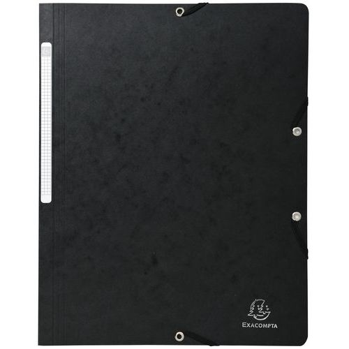 Chemise à lastique Sans Rabat Carte Lustrée 355gmÂ² A4 Noir