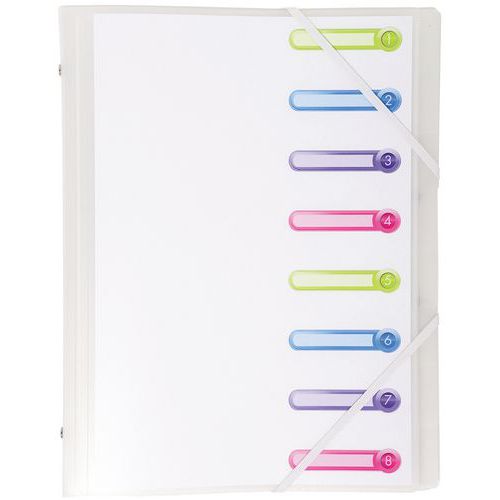 Trieur Pp 3 Rabats Chromaline Blanc 8 Compartiments