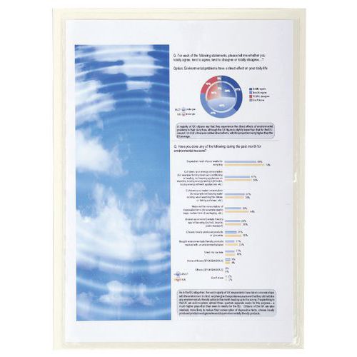 Sachet 10 Pochettes Adhésives Murales Pvc Lisse 14/100e A4