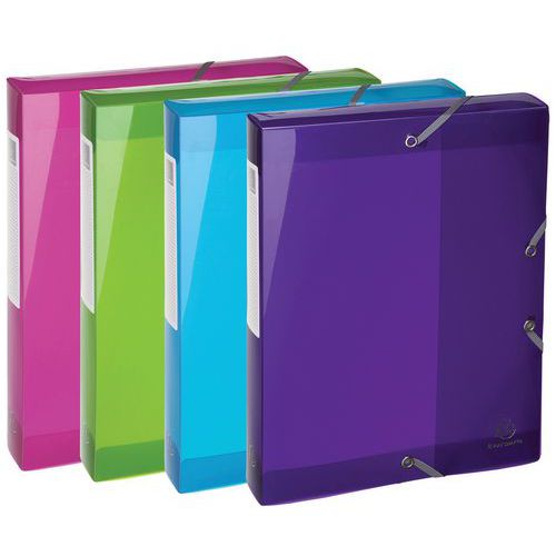 Boite De Class. En Pp Dos 40mm Iderama A4 Col. Assort. (x4)