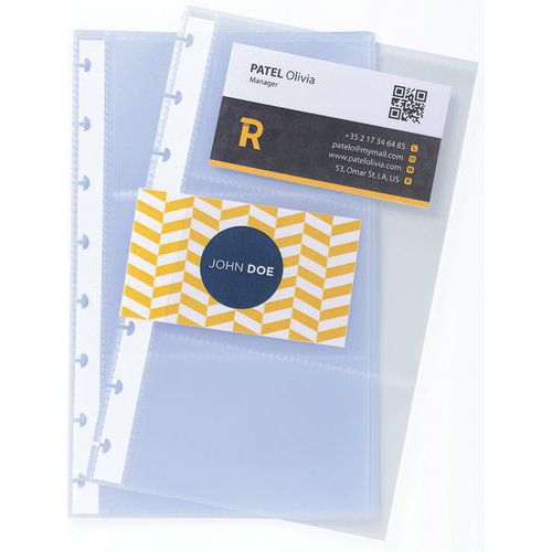 Recharge Pochettes Pour Porte-cartes De Visite à Anneaux A5