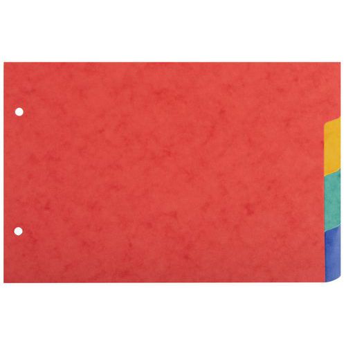 Intercal. Fiches Brist Cte Lustr. 225g/m2 4 Pos A5 148x210mm