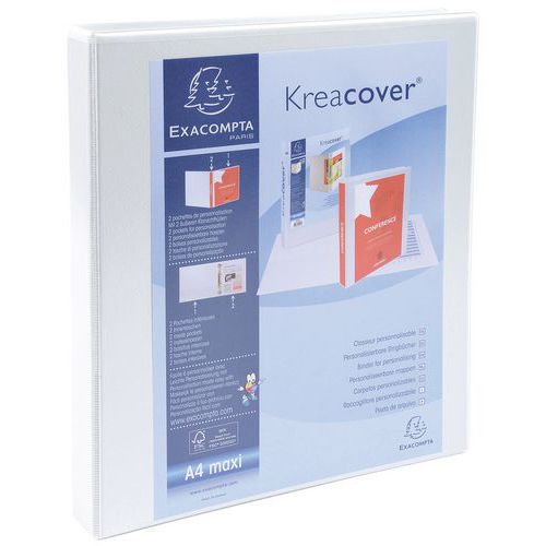 Class. Perso Rigide 2 Poches Kreacover 4 Ann. 16mm A4 Blc
