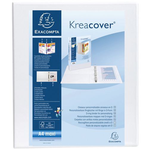 Class. Pp Personnalisable Kreacover 2 Ann. 15mm A4 Max Blanc