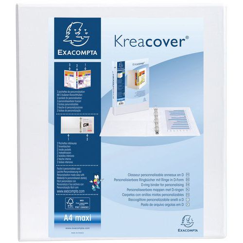 Class. Pp Personnalisable Kreacover 2 Ann. 40mm A4 Max Blanc