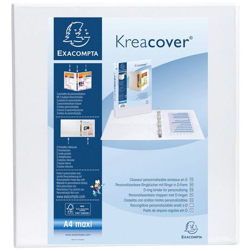 Class. Pp Personnalisable Kreacover 2 Ann. 60mm A4 Max Blanc