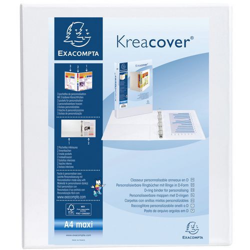 Class. Pp Personnalisable Kreacover 4 Ann. 20mm A4 Max Blanc