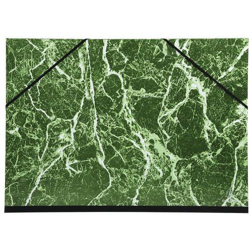 Carton à Dessin Papier Marbré Verni + Ã‰lastiq. 32x45cm A A3