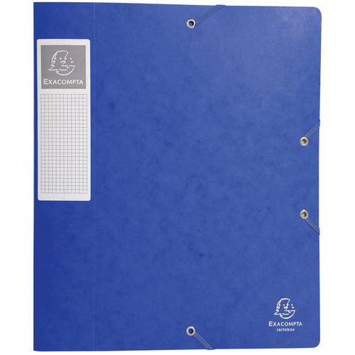 Bte De Class. Cartobox Dos 60mm Cte Lustrée A4 Bleu