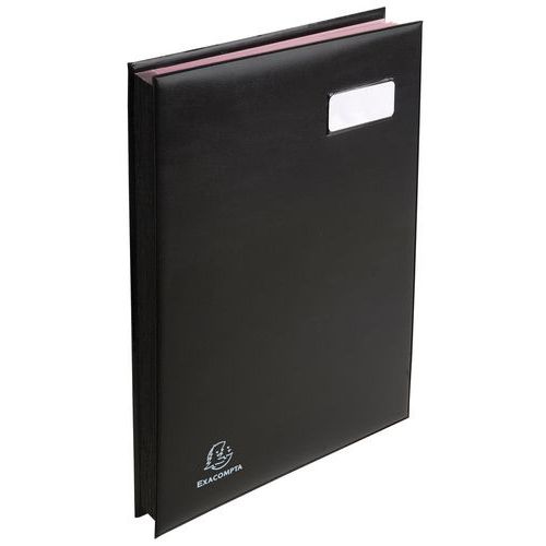 Parapheur Couvert. Expansé Système Fixapage 24 Compart Noir