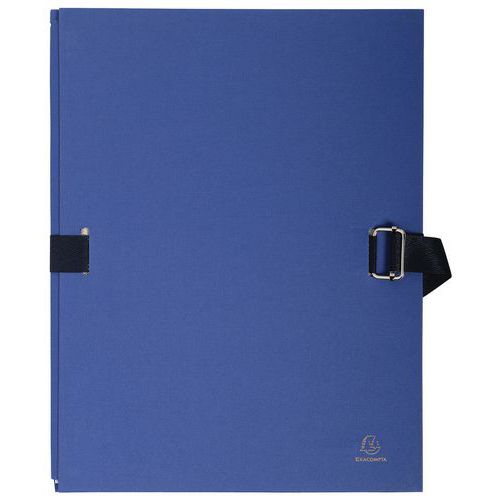 Chemise Dos Extensible Avec Rabat Papier 24x32cm Bleu Foncé