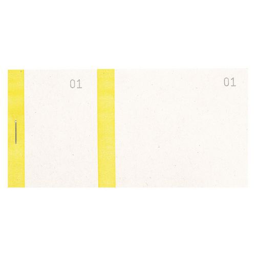 Bloc Vendeur Col. Jaune 100 Feuil. Double Num. 6 6x135cm