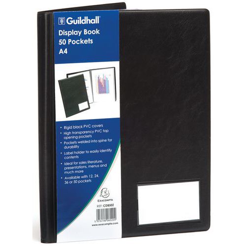 Protège-documents Premium Pvc Goldline 100 Vues - A4 Noir