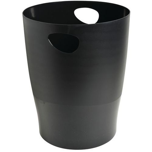 Corbeille à Papier Ecobin 15 Litres Avec Poignées Noir