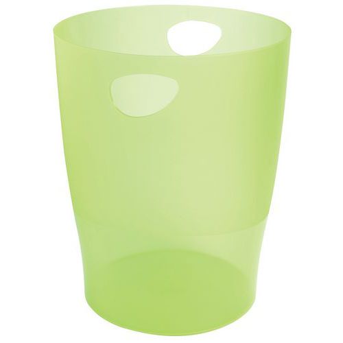 Corbeille à Papier 15 Litres Ecobin Vert Pomme Transparent