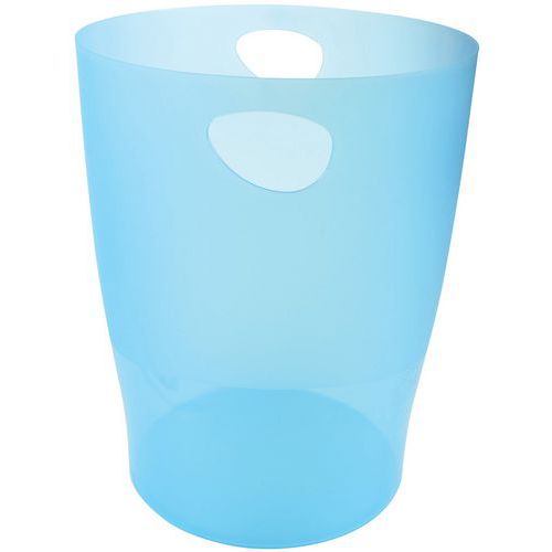 Corbeille À Papier 15 Litres Ecobin Turquoise Transparent