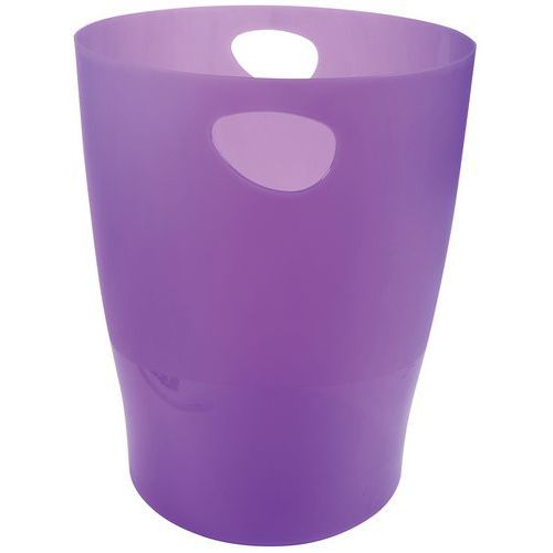 Corbeille à Papier 15 Litres Ecobin Violet Transparent
