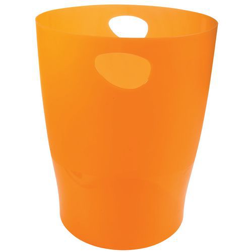 Corbeille à Papier 15 Litres Ecobin Tangerine Transparent